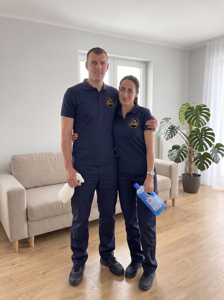 Екипът на SNB Home Care в работни дрехи